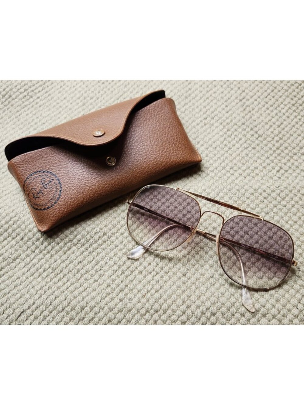 Ray-Ban RB3561 001 GENERAL Gold Aviator Eyeglasses Frame Only 57-17-145mm w Case